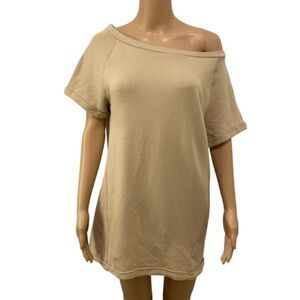United Colors of Benetton Mini Shirt Dress. Tan. Medium
